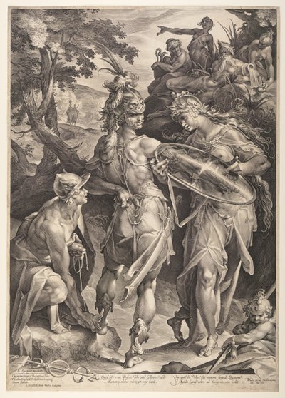 Minerva arma a Perseo de Jan Harmensz. Muller