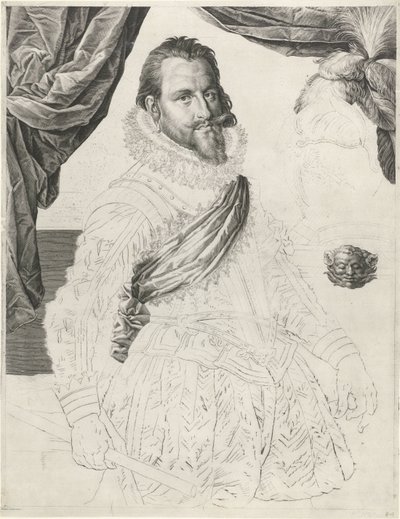 Retrato del rey Christian IV de Dinamarca y Noruega de Jan Harmensz. Muller