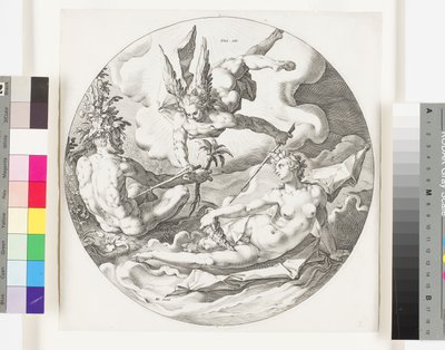 La creación de la tierra seca y los mares, c.1589 de Jan Harmensz Muller