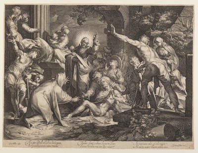 La resurrección de Lázaro de Jan Harmensz. Muller