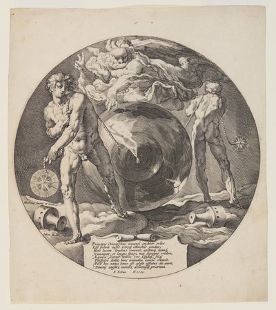 Portada, lámina 1, de La creación del mundo de Jan Harmensz. Muller
