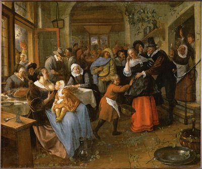 Boda de campesinos, c.1670 (óleo sobre lienzo) de Jan Havicksz. Steen