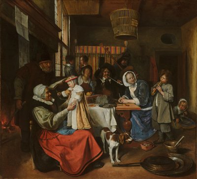 Como cantan los viejos, así tocan los jóvenes, c.1663-5 de Jan Havicksz. Steen