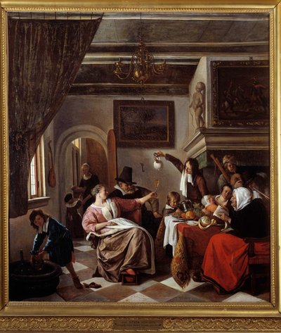 Como cantan los viejos, los pequeños tuitean de Jan Havicksz. Steen