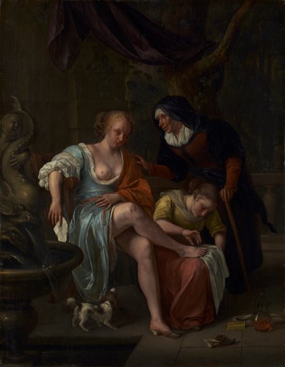Betsabé después del baño, c.1670-5 de Jan Havicksz. Steen
