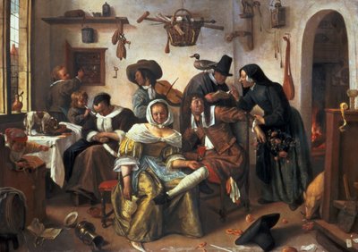 "Cuidado con el lujo", c.1663 de Jan Havicksz. Steen