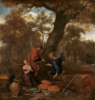 Erisictón vende a su hija Mestra de Jan Havicksz. Steen