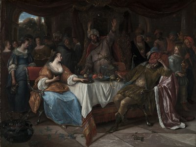 Ester, Asuero y Amán, c.1668 de Jan Havicksz. Steen