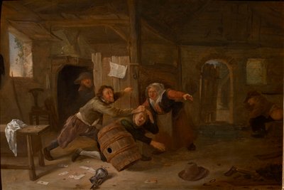 Campesinos peleando, antes de 1678 de Jan Havicksz Steen