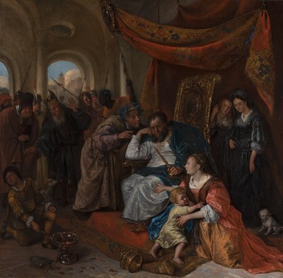 Moisés y la corona del faraón, c.1670 de Jan Havicksz. Steen
