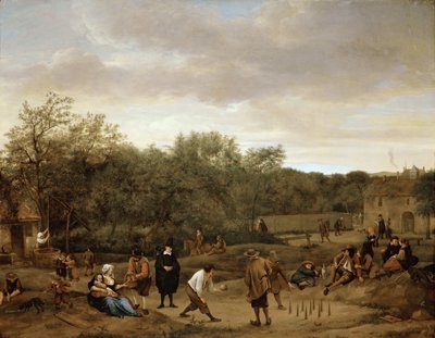 Campesinos jugando a los bolos de Jan Havicksz. Steen