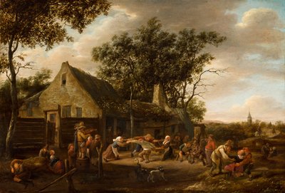 Campesinos bailando en una posada, c.1646-8 de Jan Havicksz. Steen