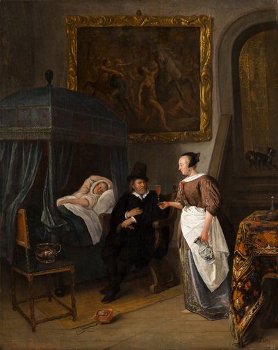 La visita del doctor, c.1665-8 de Jan Havicksz. Steen