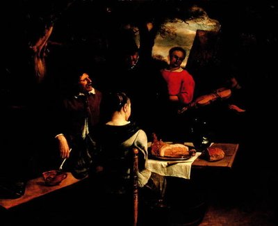 La comida o El joven violinista, c.1650-60 de Jan Havicksz. Steen