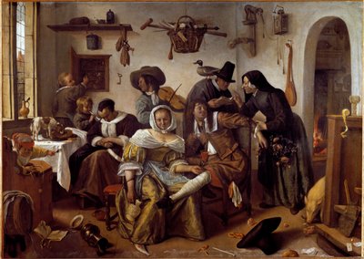 El mundo al revés o Los estragos de la lujuria de Jan Havicksz. Steen