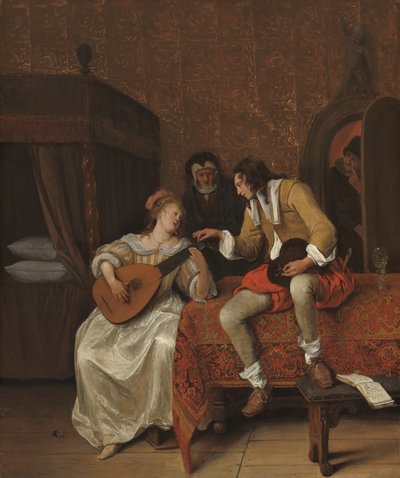 Ascagnes y Lucelle, La Lección de Música, 1667 de Jan Havickszoon Steen