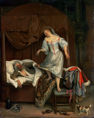 Escena de dormitorio de Jan Havickszoon Steen