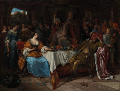 Ester, Asuero y Amán, c. 1668 de Jan Havickszoon Steen