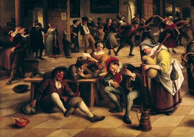 Banquete en una posada (detalle) de Jan Havickszoon Steen