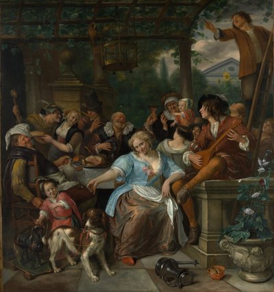 Compañía alegre en una terraza, c.1673-5 de Jan Havickszoon Steen