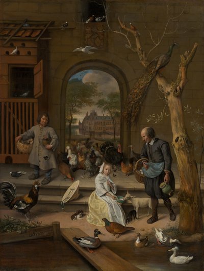 Retrato de Jacoba Maria van Wassenaer (1654-1683), conocida como El corral de aves de Jan Havickszoon Steen