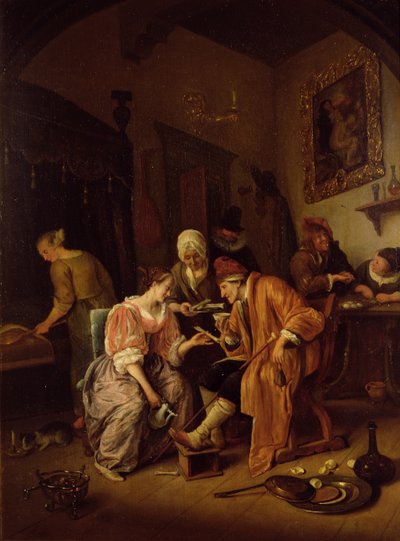 Viejo enfermo de Jan Havickszoon Steen