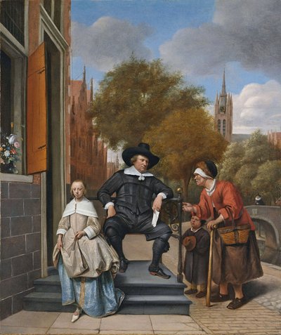 El burgués de Delft y su hija, 1655 de Jan Havickszoon Steen