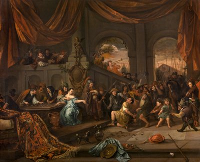 La burla de Sansón, ca. 1675 de Jan Havickszoon Steen