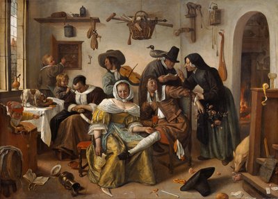 El mundo al revés In Weelde Siet Toe, 1663 de Jan Havickszoon Steen
