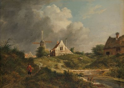Vista de la muralla en ruinas de Ámsterdam en el lado de la ciudad entre Muiderpoort y Weesperpoort de Jan Hulswit