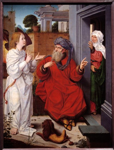Abraham, Sara y el Ángel de Jan II Provost