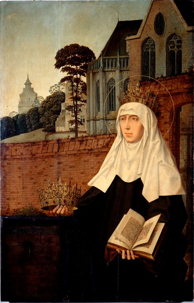 Santa Isabel de Portugal conocida como Santa Isabel de Aragón (detalle) de Jan II Provost