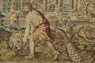 Detalle de Vertumnus, de Vertumnus y Pomona, c.1630 de Jan II Raes