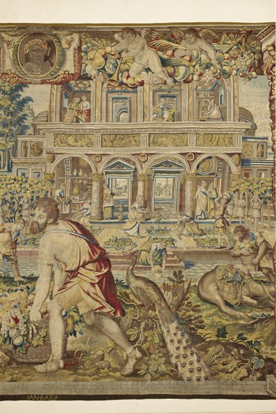 (detalle) Vertumno, de Vertumno y Pomona, c.1630 de Jan II Raes