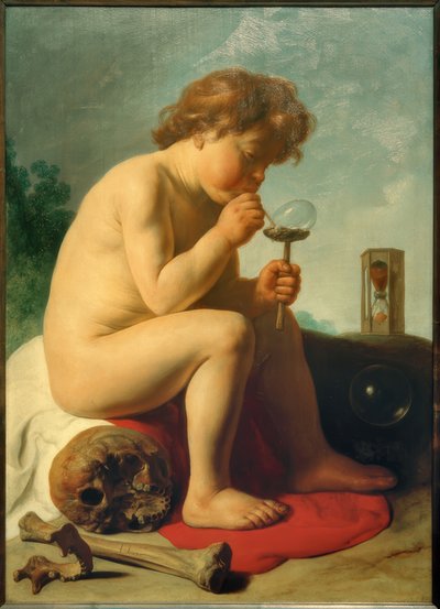 Niño con burbujas de jabón de Jan I Lievens