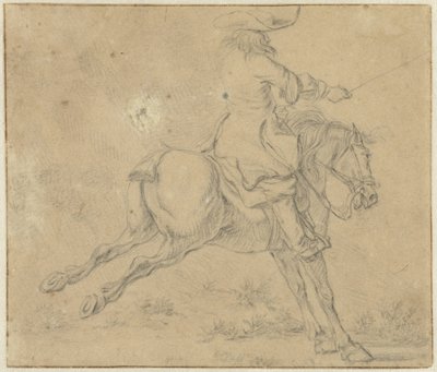 Jinete en un caballo traicionero de Jan Jacobsz van der Stoffe