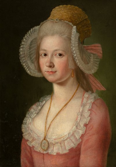 Retrato de una dama con sombrero, 1785 de Jan Jahn