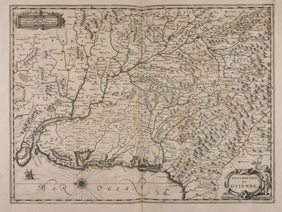 Descripción de Guienne de Jan Janssonius