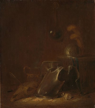 Bodegón con utensilios de guerra de Jan Jansz Buesem (attributed to)