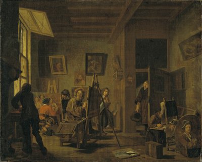El estudio de un pintor de Jan Josef the Elder Horemans