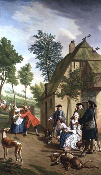 Figuras en un paisaje (una de una serie de cuatro) de Jan Josef the Younger Horemans