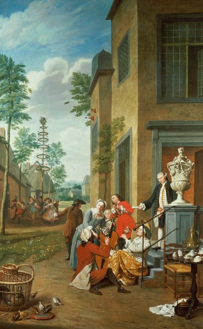 Aldeanos festejando (uno de una serie de cuatro) de Jan Josef the Younger Horemans