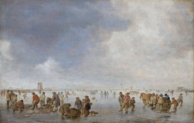 Escena de invierno en el hielo de Jan Josefsz Goyen van