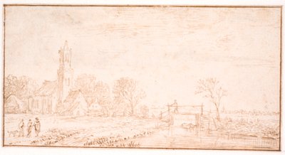 Iglesia del pueblo en Lisse de Jan Josefsz van Goyen