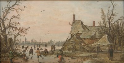 Escena de invierno en una granja de Jan Josefsz van Goyen