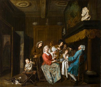 Una fiesta de té de Jan Joseph Horemans the Elder