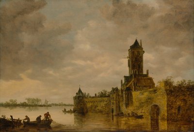 Castillo junto a un río, 1647 de Jan Josephsz van Goyen