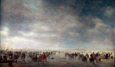 Patinadores sobre hielo, 1641 de Jan Josephsz van Goyen