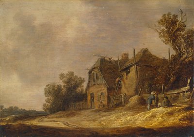 Paisaje con una cabaña y un granero de Jan Josephsz van Goyen