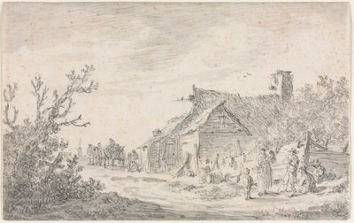 Paisaje con una Cabaña y Figuras, 1653 de Jan Josephsz van Goyen